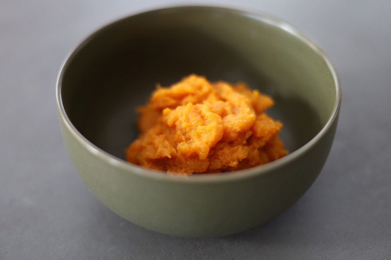 Stock photo: mashed sweet potatoes